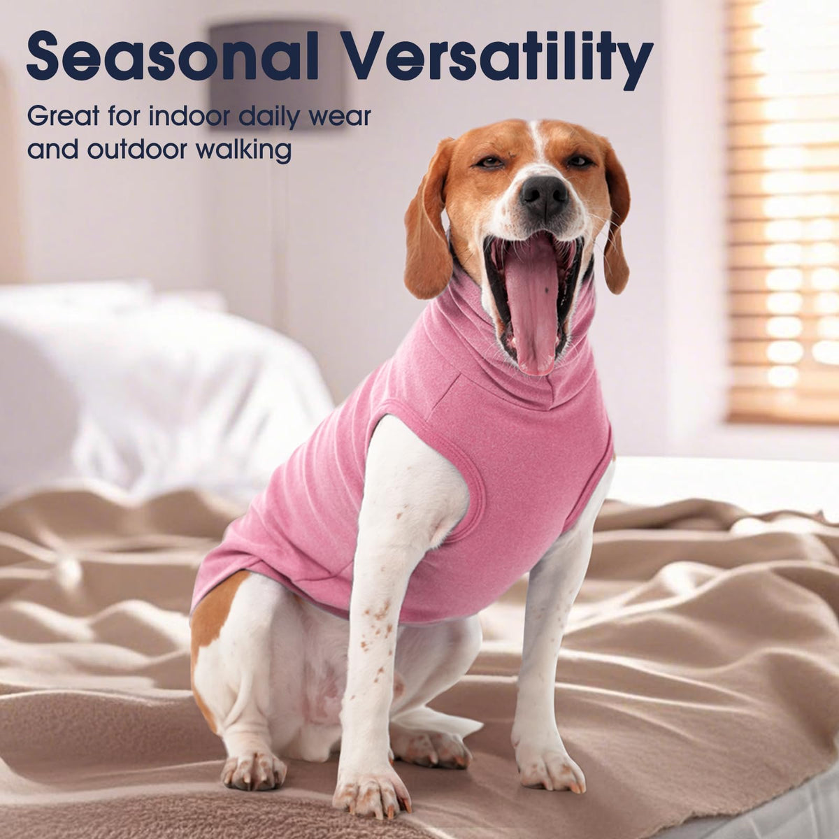 Dog Fleece Vest Sweater (Large / Pink)