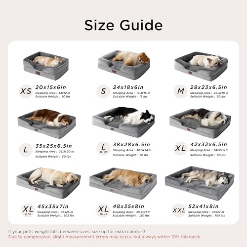 Self Warming Orthopedic Dog Bed Medium Size Dogs Washable Original (Self Warming-Brown / 28"l X 23"w X 6.5"th)