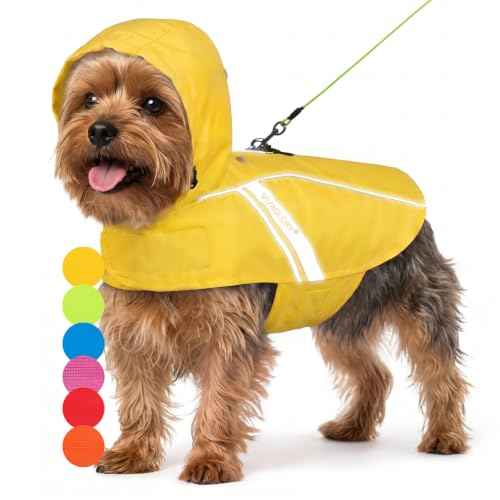 Dog Raincoat Wetoff Dog Rain Coat (Yellow / XS (15"-18" chest girth))