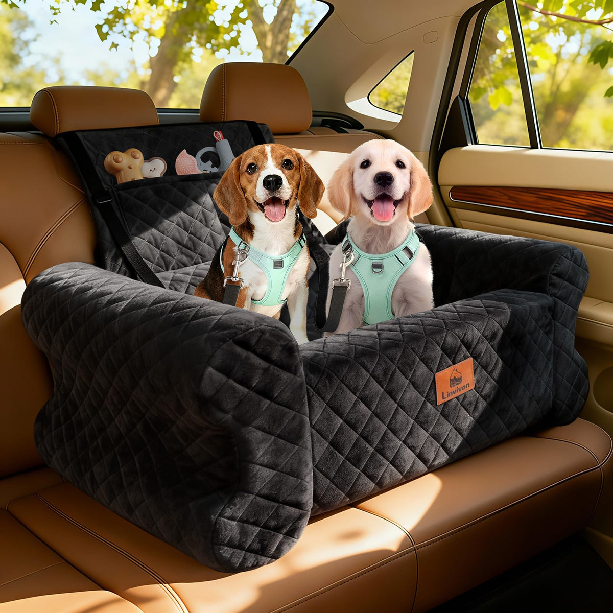 Dog Car Seat for Medium (Black)