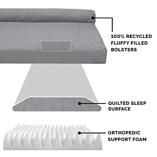 Orthopedic Dog Bed for Large Dogs w (Jumbo / Titanium)