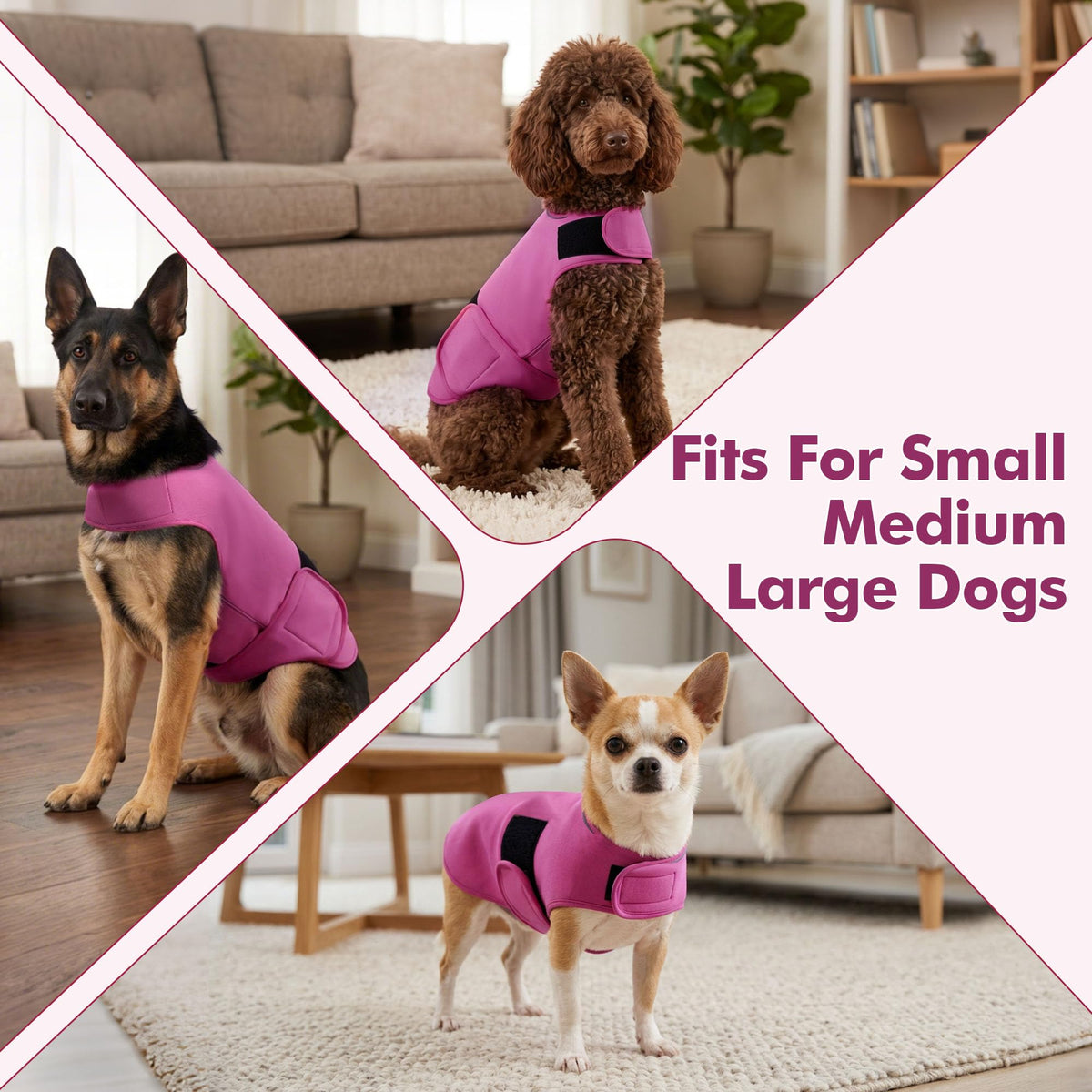 Dogs Calming Anxiety Vest Red (L)