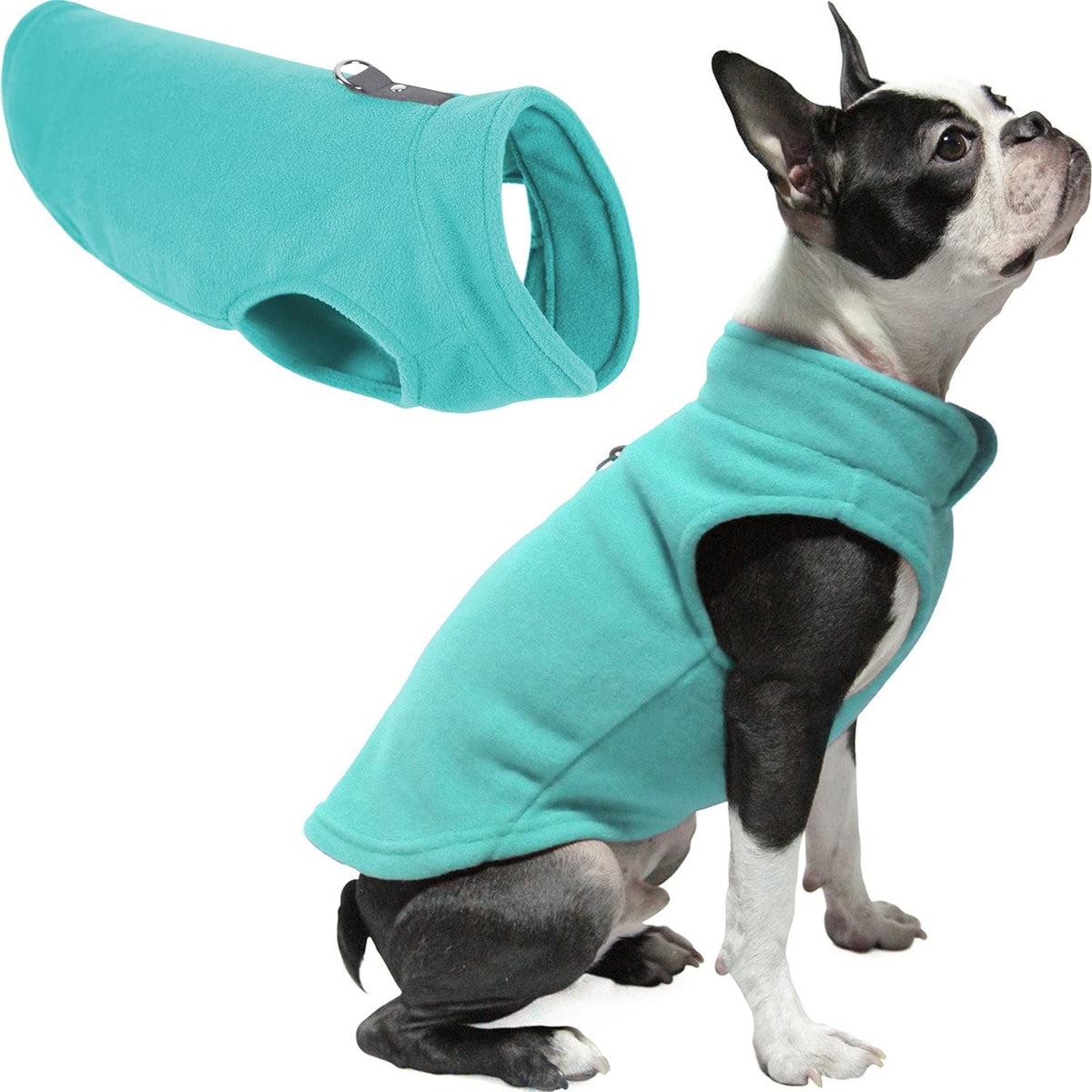 Fleece Vest Dog Sweater (Turquoise / Large (Around 18-lb))