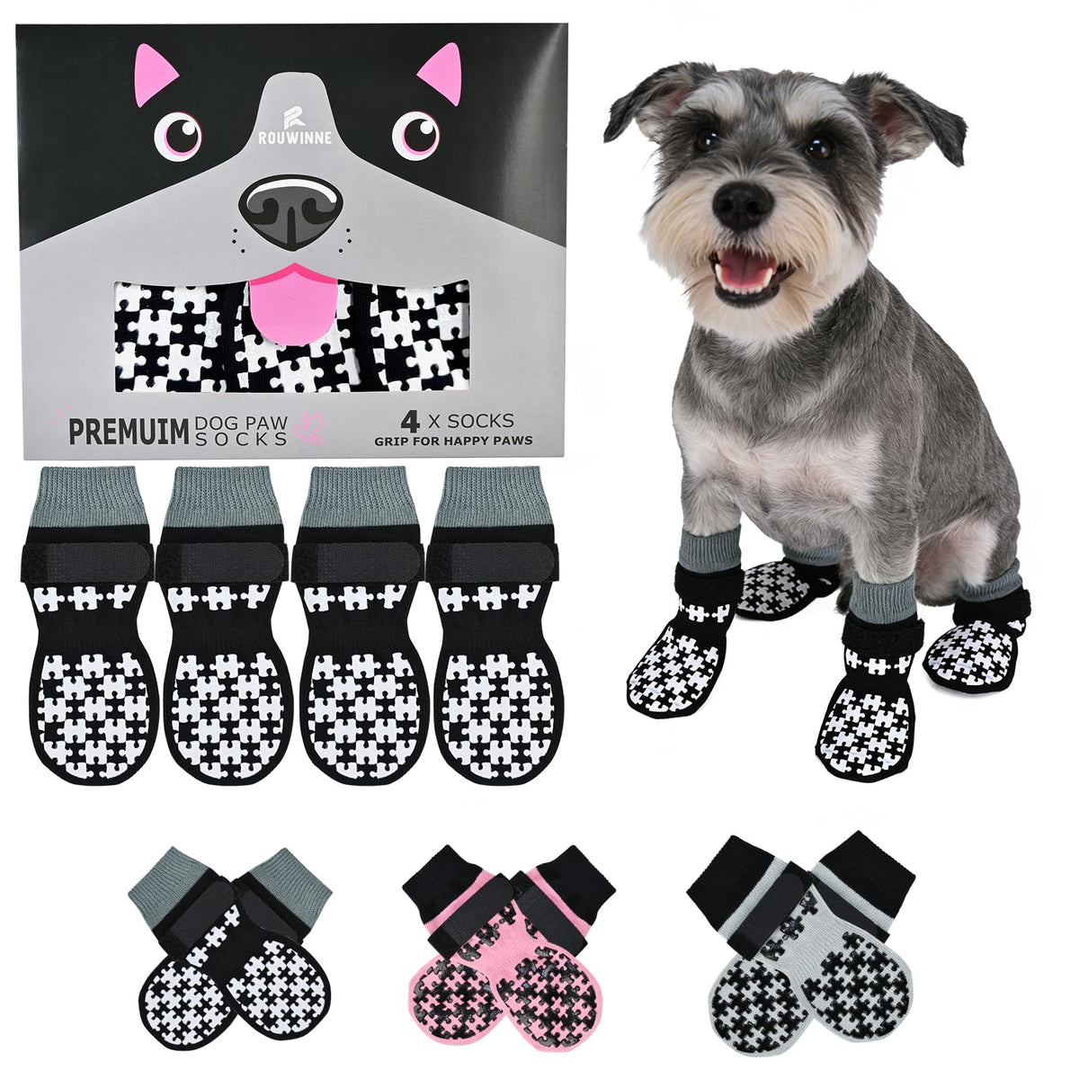 Booties for Dogs Paws (S(Pack of 4))