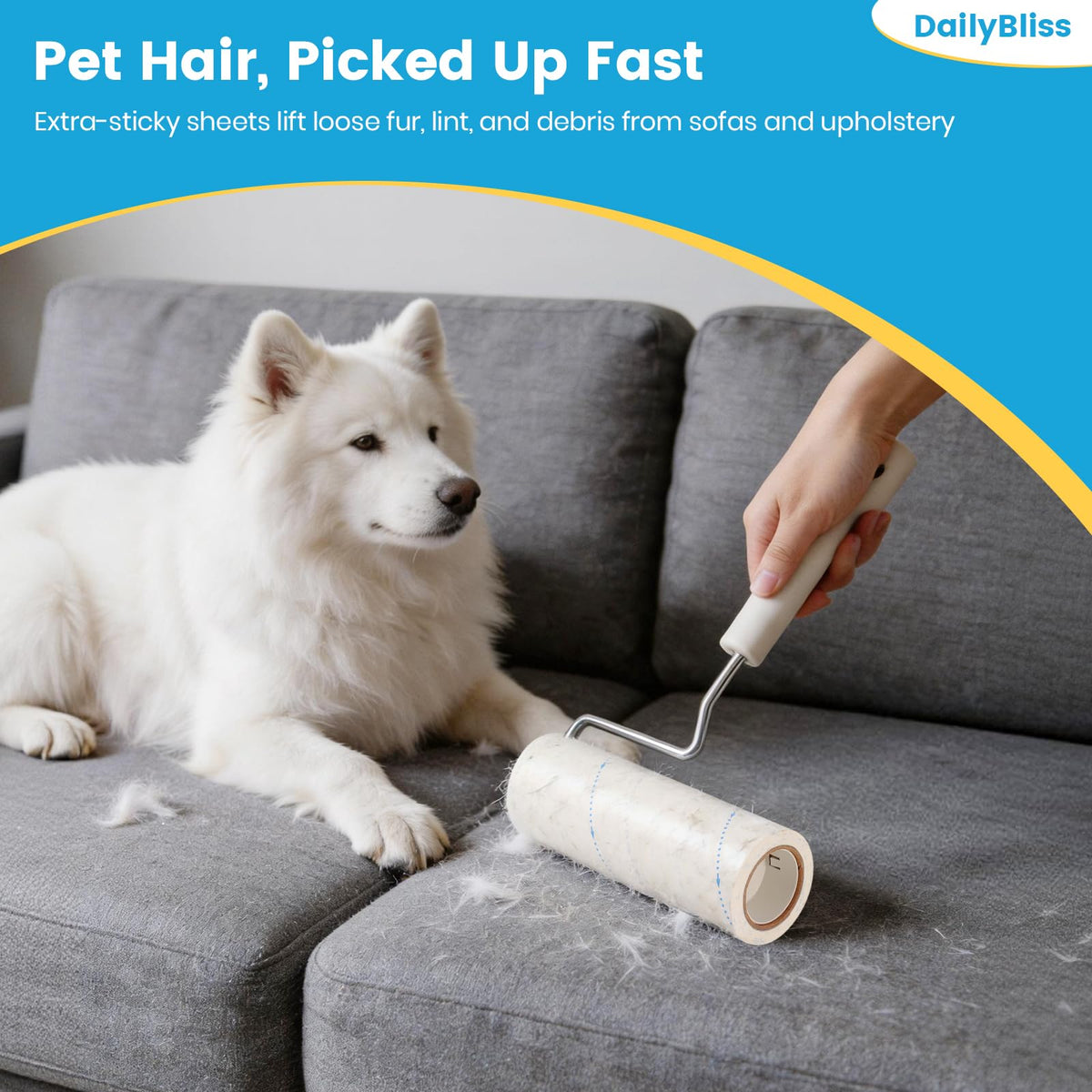 Extra Sticky Large Surface Lint Roller for Pet Hair