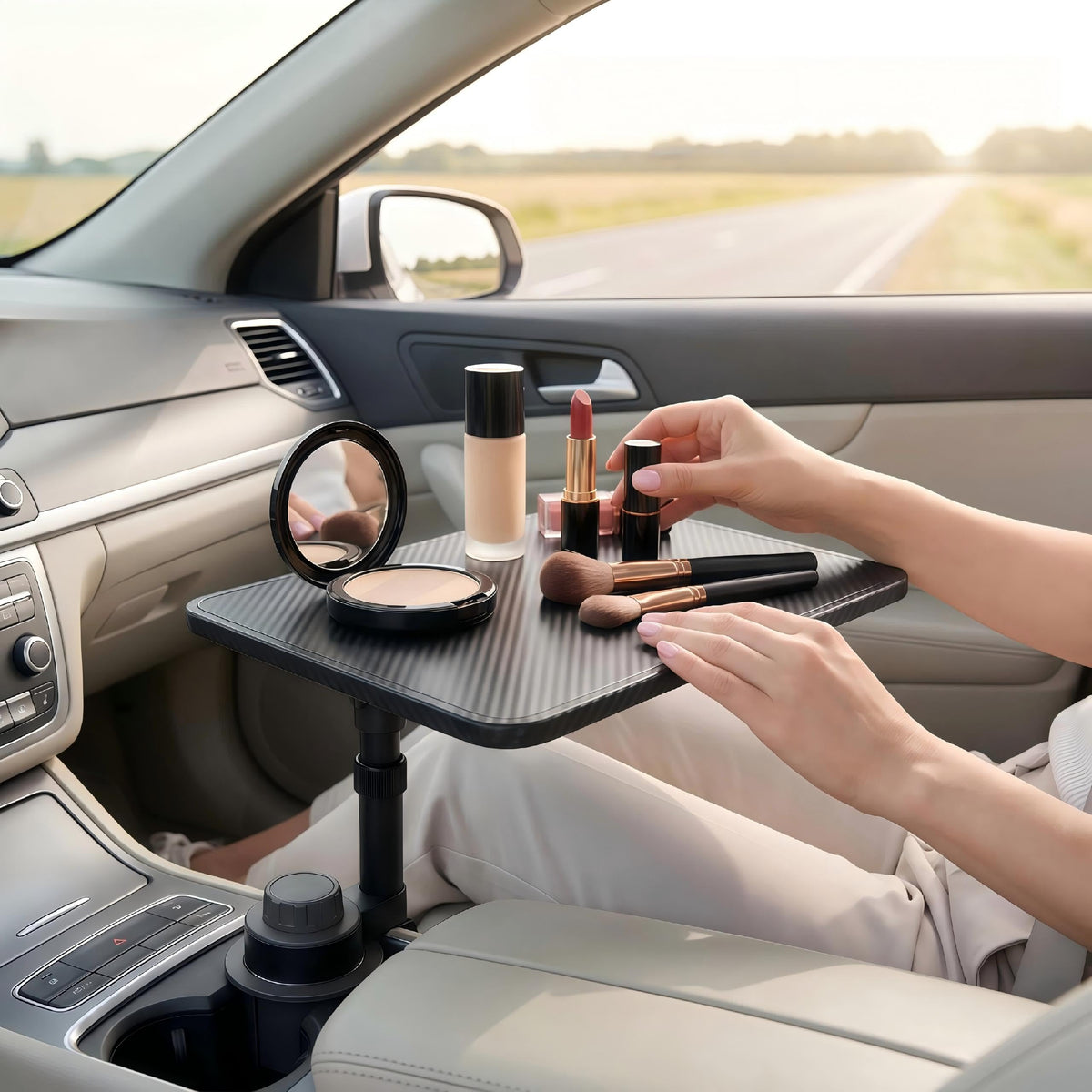 Car Desk for Laptop (carbon fiber color)