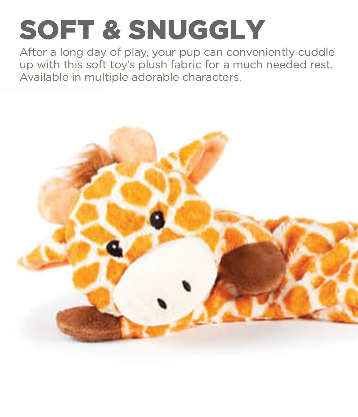 by Charming Pet Longidudes Giraffe Plush & Squeaky Dog Tug Toy