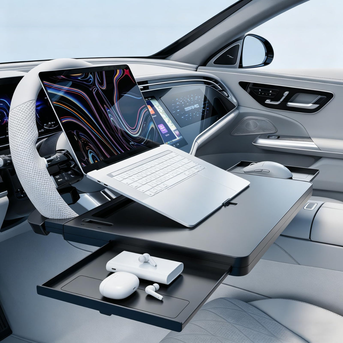 Steering Wheel Laptop Tray for Car (Car Laptop Desk)