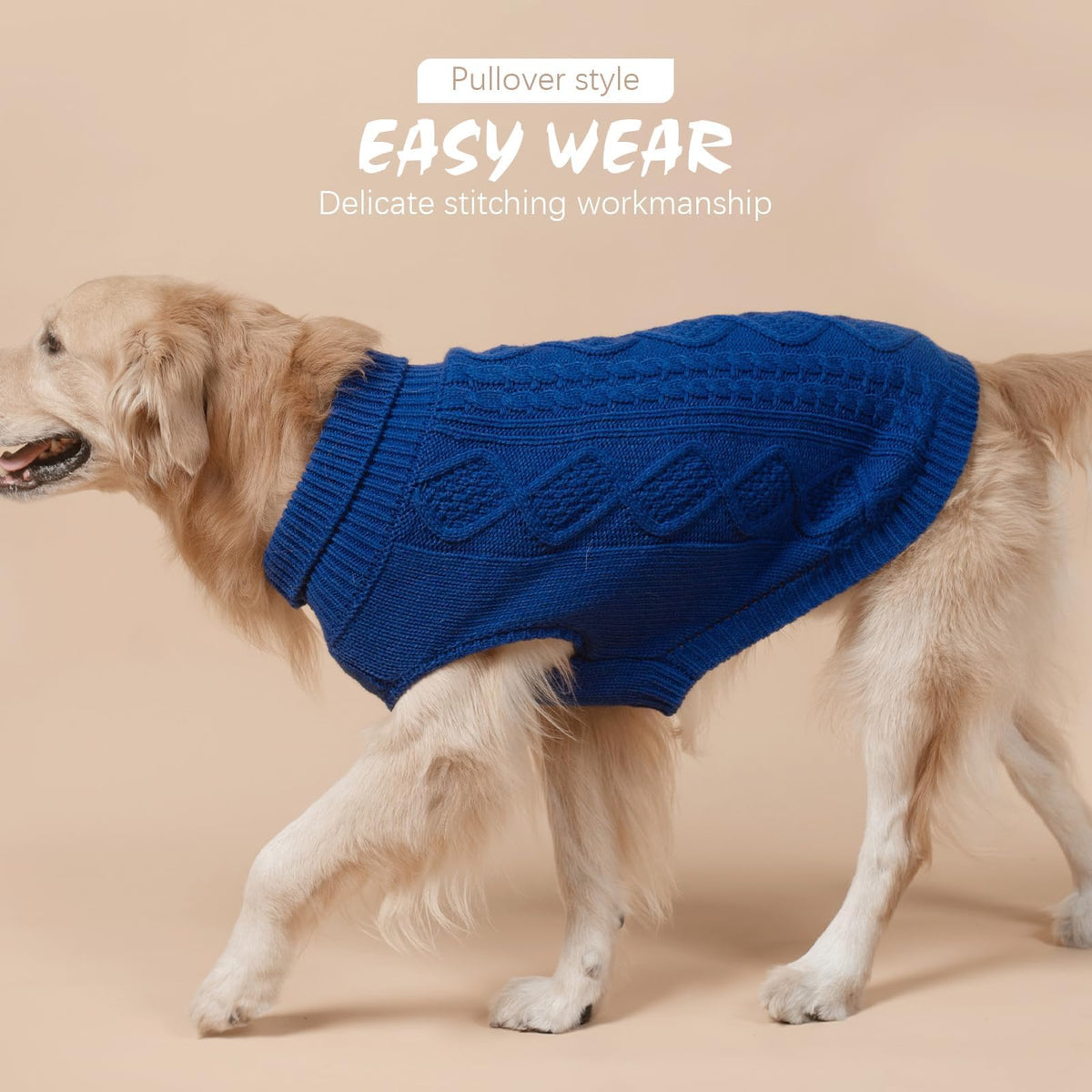 Dog Sweater for Large Dogs (DarkBlue / Large)