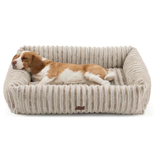 ComfyFleece® Cute Dog Beds Large Sized Dog Washable (36.0"L x 27.0"W x 8.0"Th / Amphora)