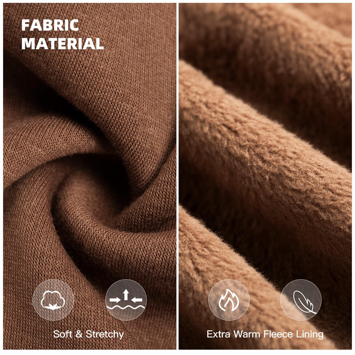 Dog Hoodie & Cat Sweater (4XL-(35~55lb) | Chest(~31") / Brown)