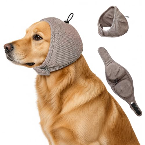Dog Ear Cover (Khaki / L(Head Size:18-24",Rec. Weight 66–94 lbs))