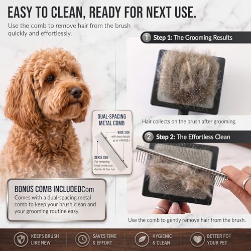 3 PCS Slicker Brush for Dogs (Black 3pc)