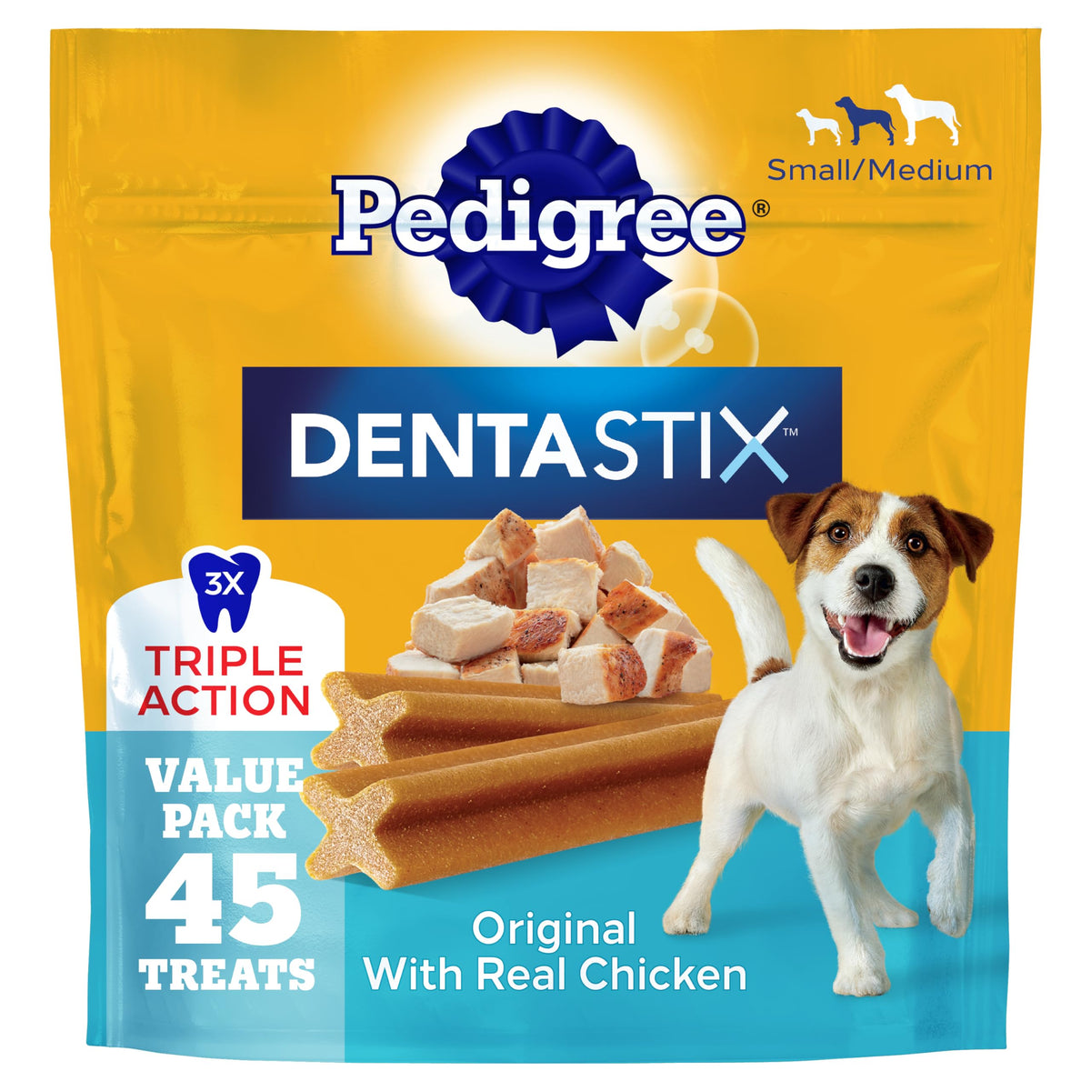 Dentastix Small & Medium Dental Dog Treats (45 Count (Pack of 1))