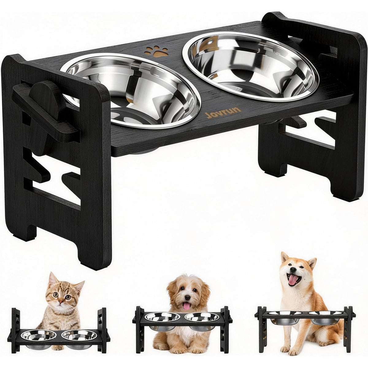 Elevated Dog Bowls (Black / Small)