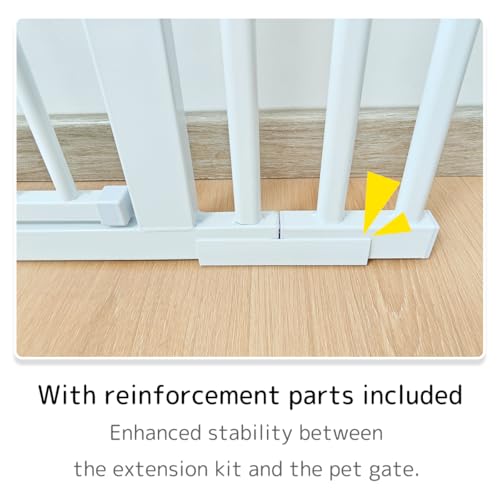 Extra Tall Cat Gate Extension Kit 61.02" High 8.27" Wide White (61.02" H-white / 8.27" W, Extension)