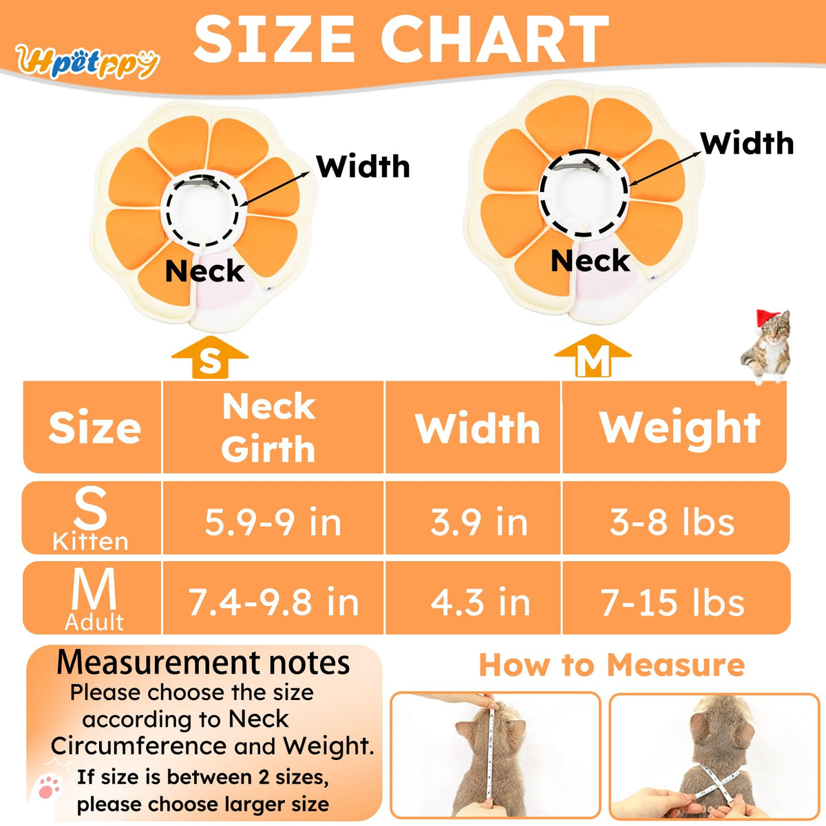 Cat Cone Collar Soft (Orange / Small)