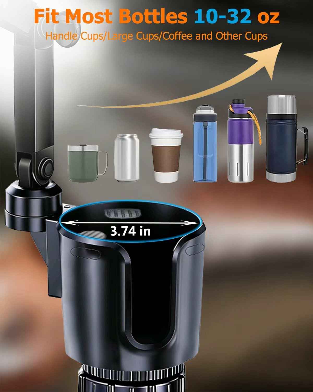 Cup Phone Holder for Car (Black)