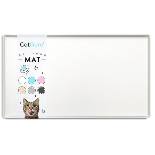 Premium Cat Food Mat (19"L x 11"W / Marshmallow)