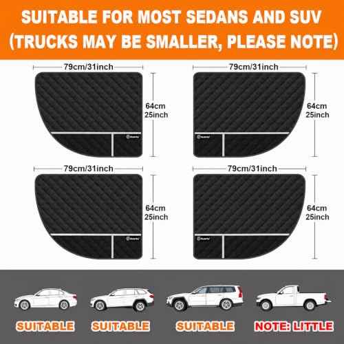 Dog Car Door Protector 4 Pack (black / 4pcs)