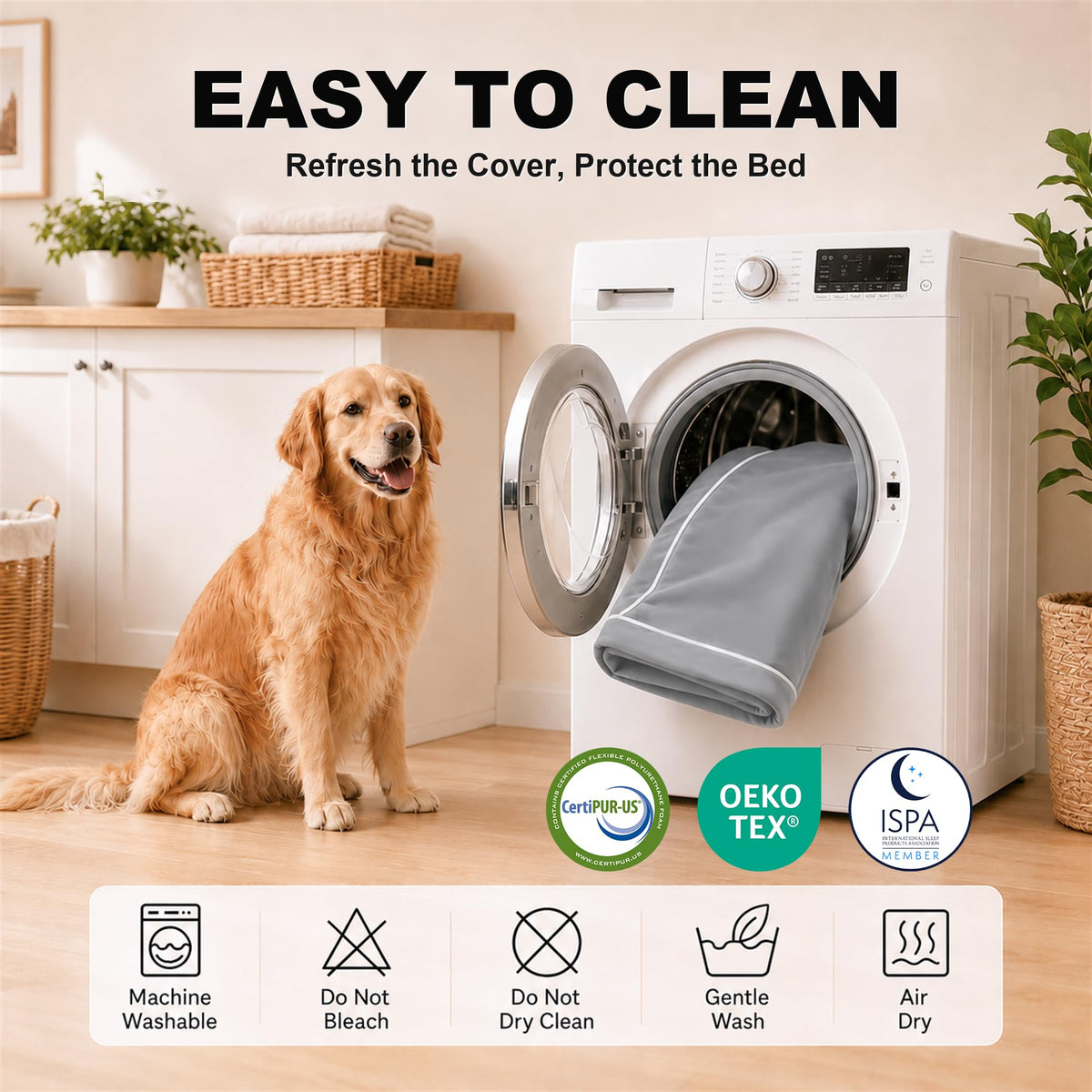 Orthopedic Dog Mat (Grey / XXL (47*29*3.5))