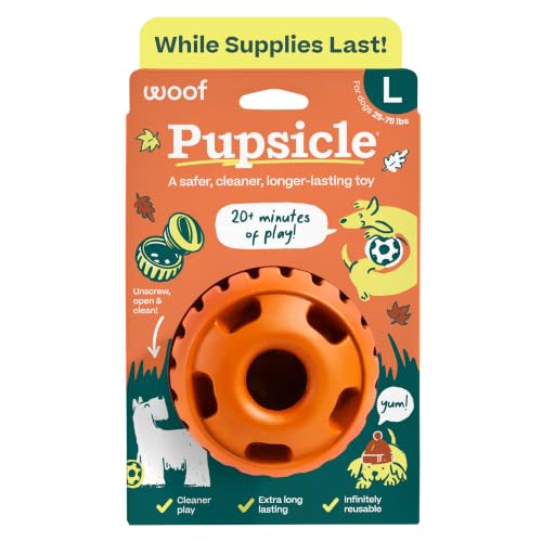 Pupsicle Interactive Dog Ball Toy for Dogs Large 25 (Orange / Large)