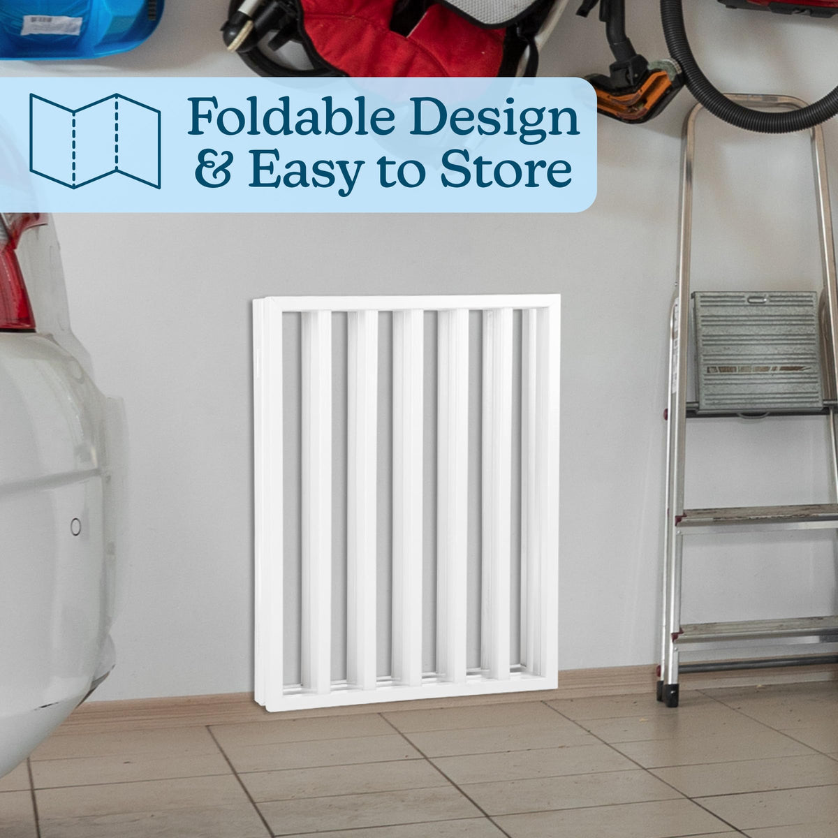 Pet Gate 3 Panel Freestanding Dog Gate Indoor (White / 3 Panel)