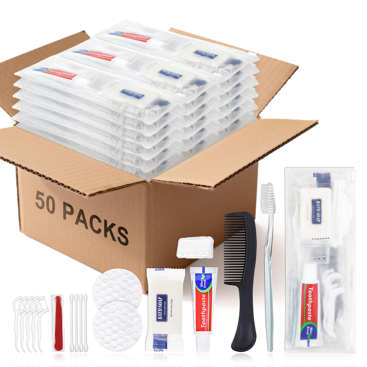 50 Sets Personal Hygiene Kit Bulk
