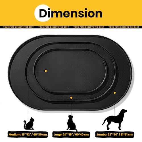 Dog Food Mat 1 (19 x 12" - Standard / Black)