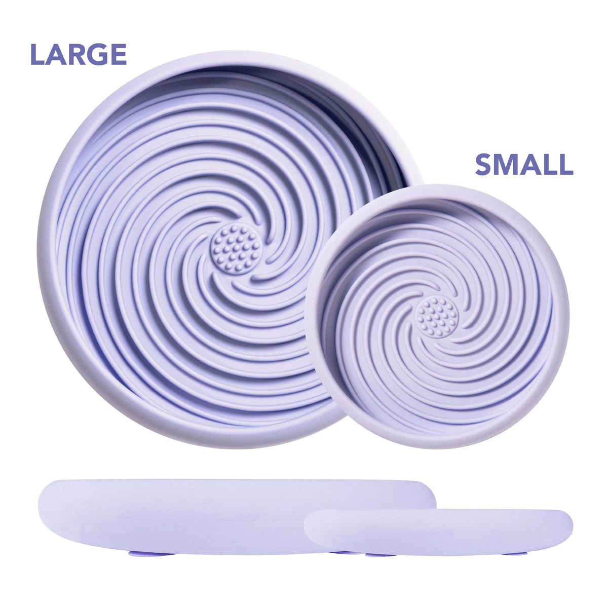 Lick Dish Silicone Lick Mat + Slow Feeder for Cats & Small Dogs (Periwinkle / Small)