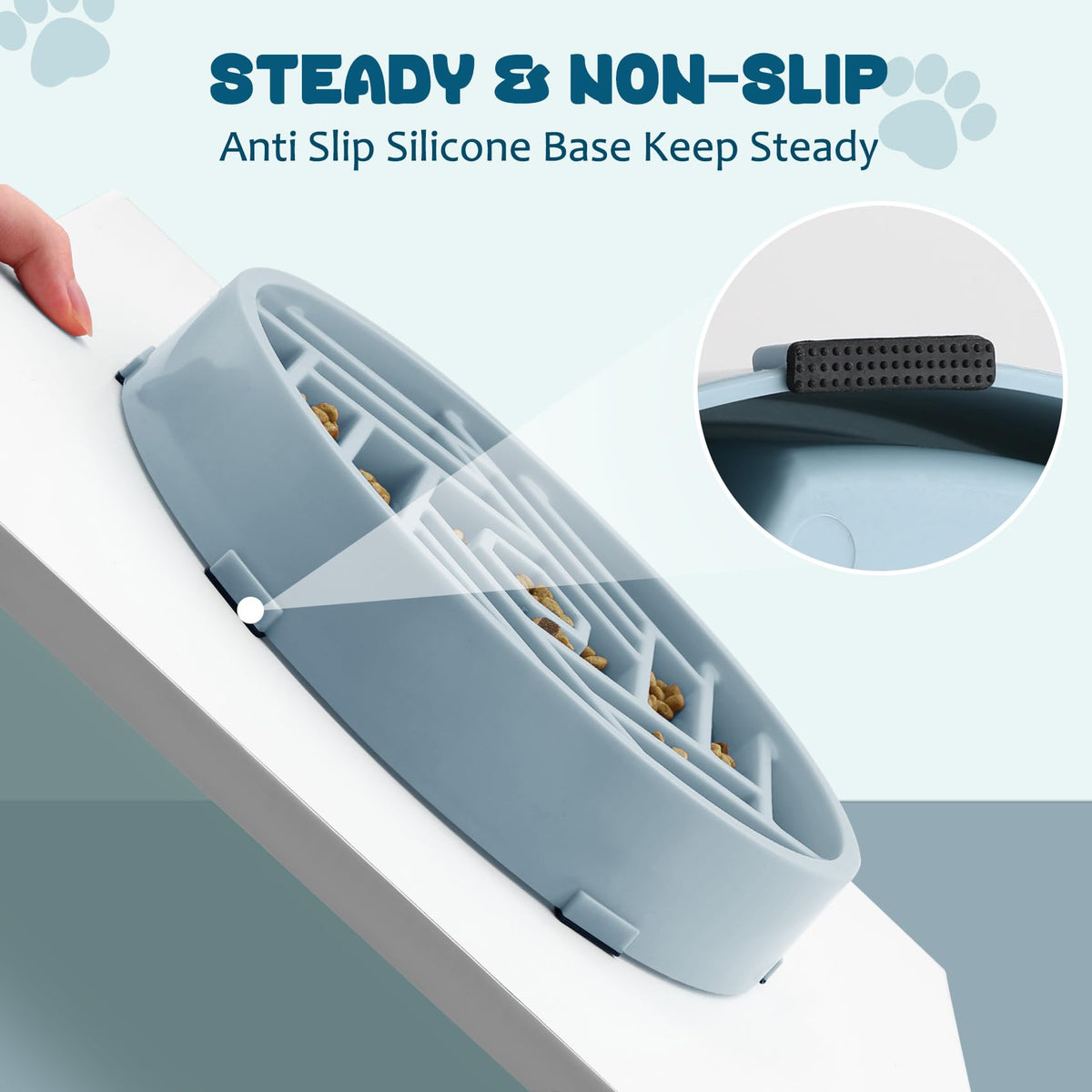 Slow Feeder Dog Bowl (blue)