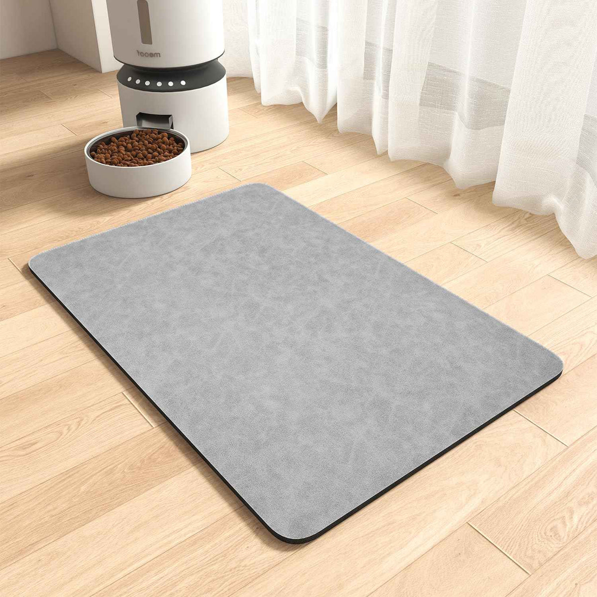 Absorbent Pet Feeding Mat (LIGHTGREY / 16"x24")