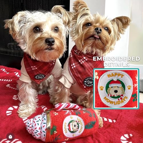 Howliday Cheer Mug Plush Dog Toy (Howliday Cheer Mug (Red, White))
