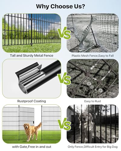 Garden Fence Animal Barrier with Gate 40in (40inx23ft)
