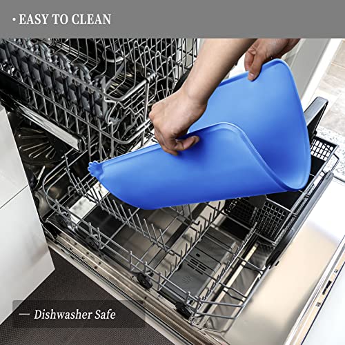 Silicone Pet Feeding Mat (Blue / 22" x 14")