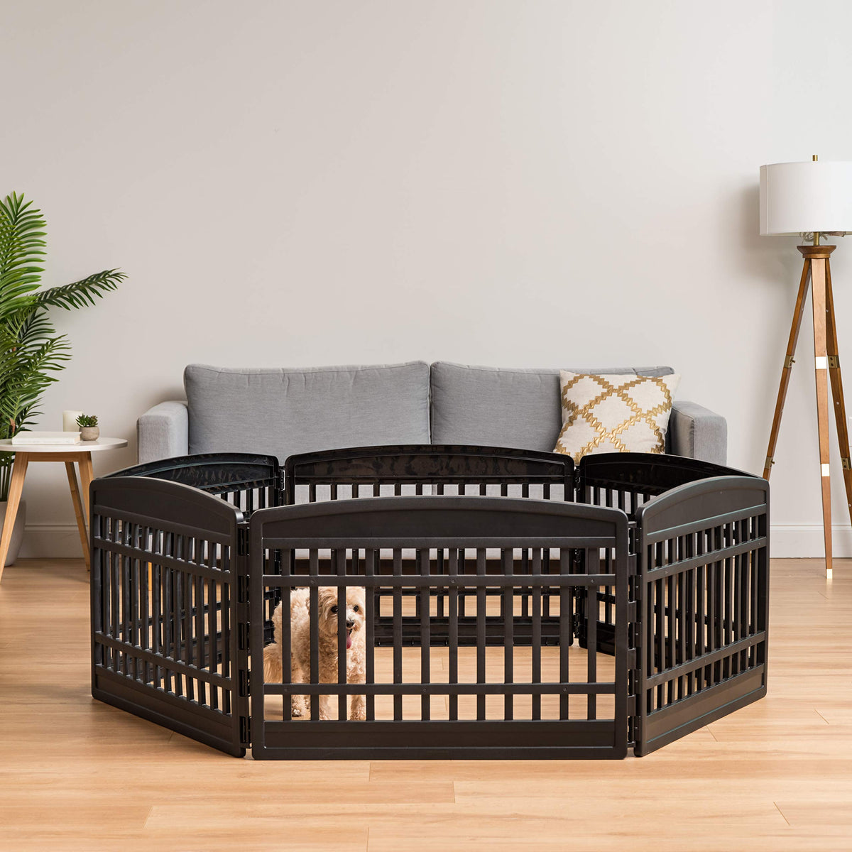 6 Panel Dog Playpen (6 Panel - 24" H / Black)