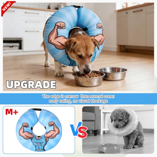 Inflatable Dog Cone Collar Alternative After Surgery (Hercules / M+ (Neck:13-15in))