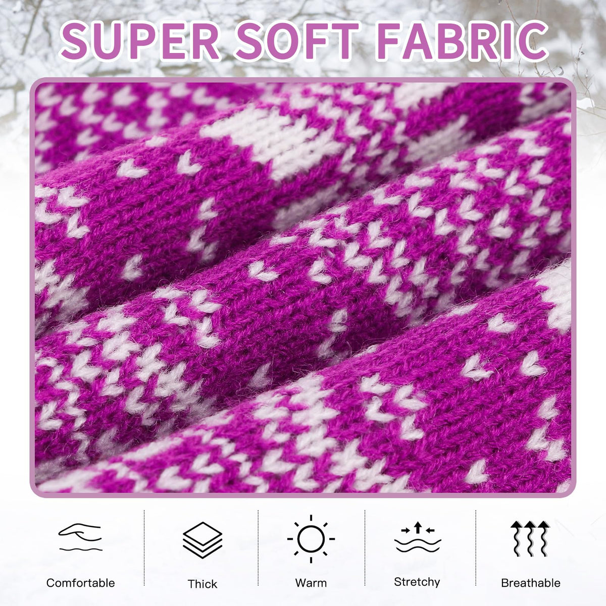 Dog Sweater Argyle (Purple / Large)