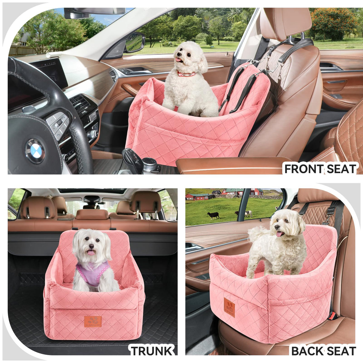 Dog Car Seat for Small (Pink)