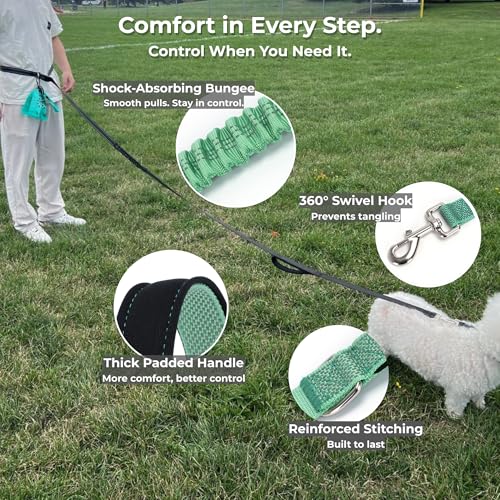 Hands Free Dog Leash (Spring Green / Medium (6–8FT))