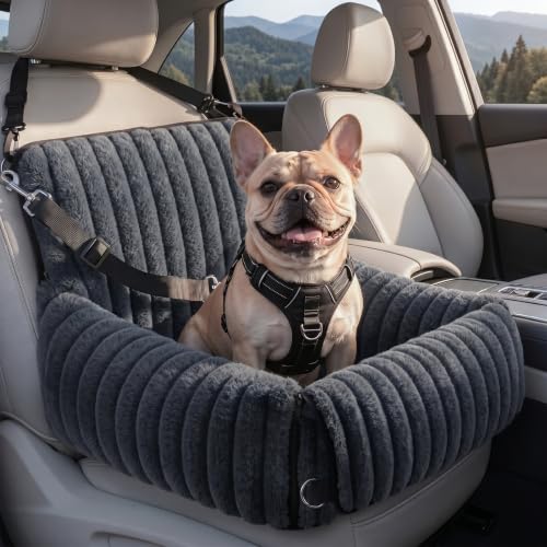 6-in-1 Dog Car Seat for Small/Medium Dogs up to 23 lbs,Grey (Grey)