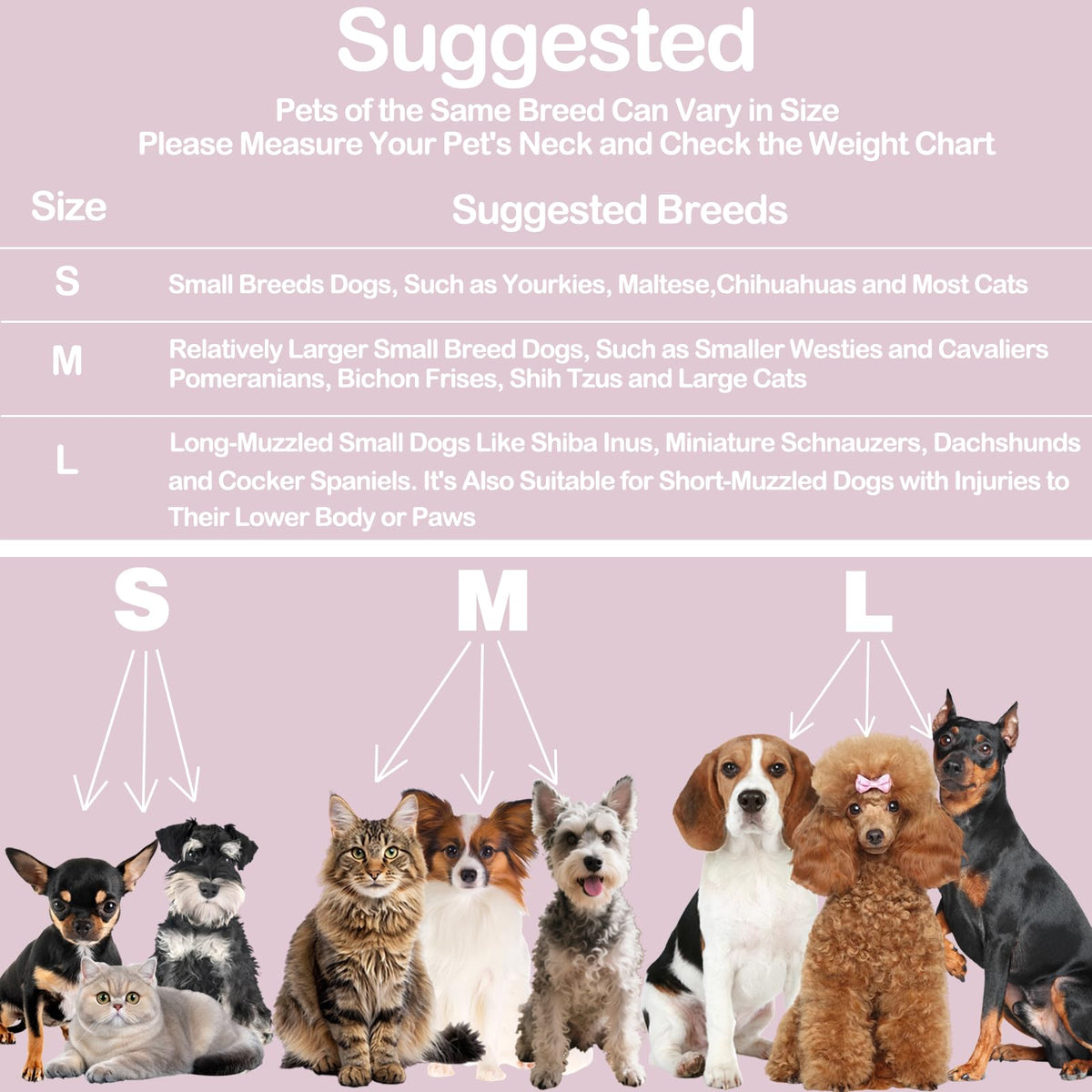 Soft Dog Cone for Small Dogs & Cats (Pink / (Neck:6.5"-8.5"))