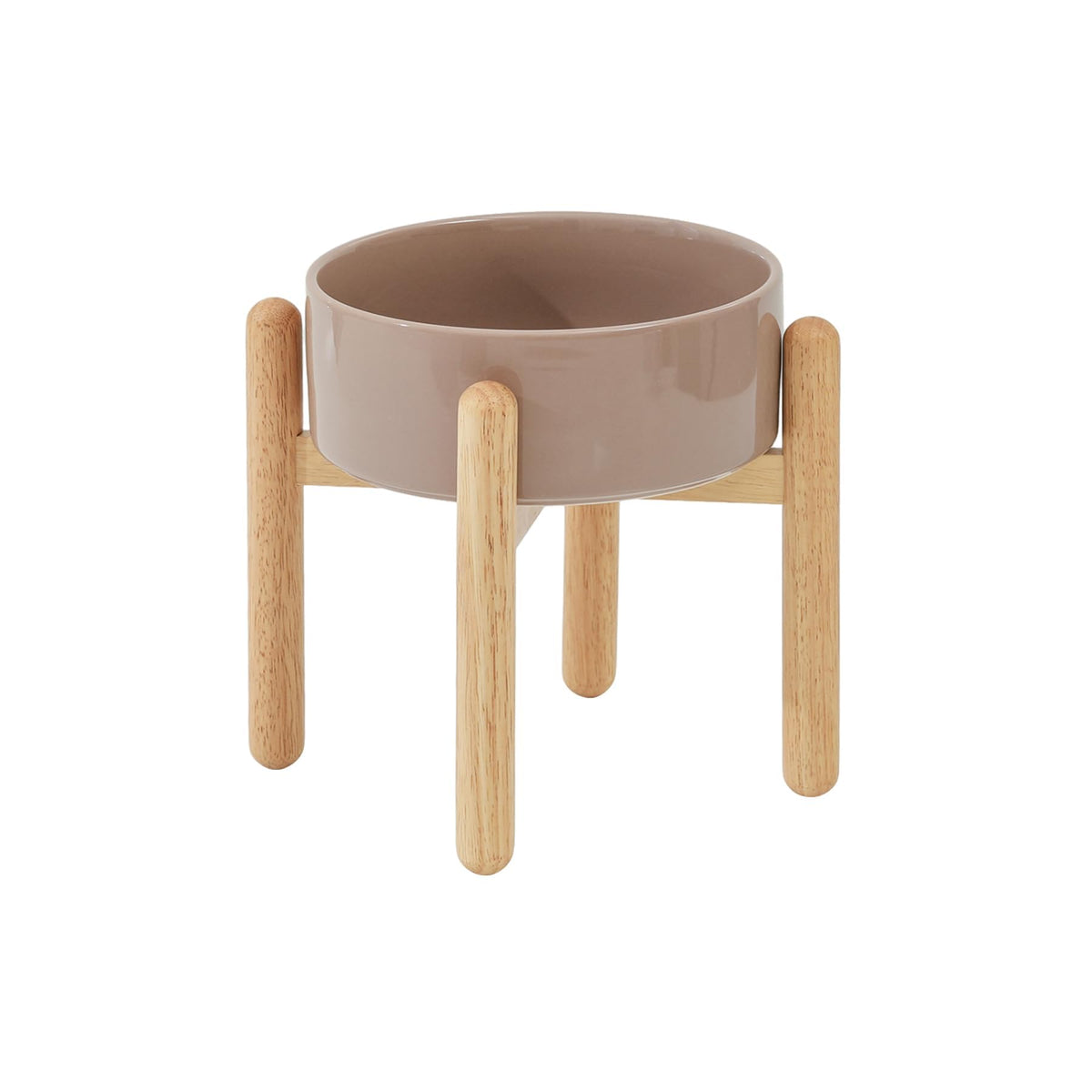Ceramic Dog Bowls Elevated (Brown Coffee)
