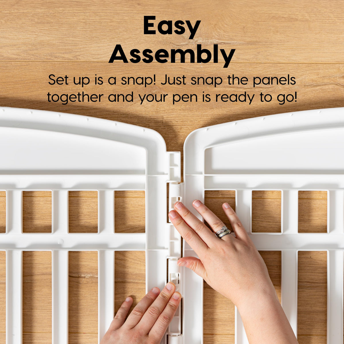 4 Panel Dog Playpen (4 Panel - 24" H / White)