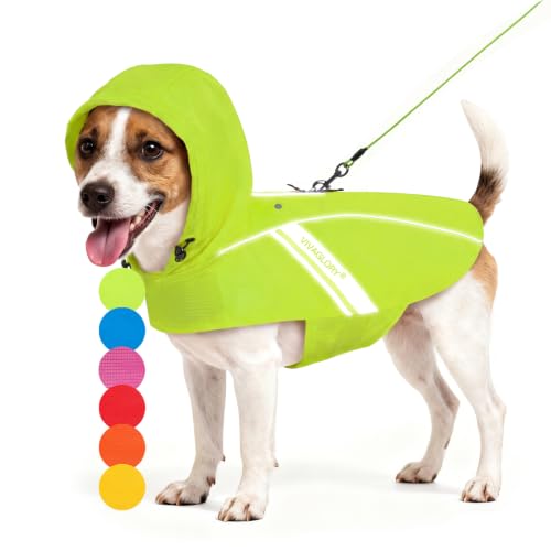 Dog Raincoat Wetoff Dog Rain Coat (Bright Yellow / S (18"-22" chest girth))