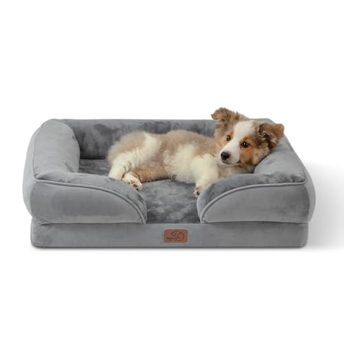 Orthopedic Dog Bed Medium Washable Original Design (Grey / 28"l X 23"w X 6.5"th)