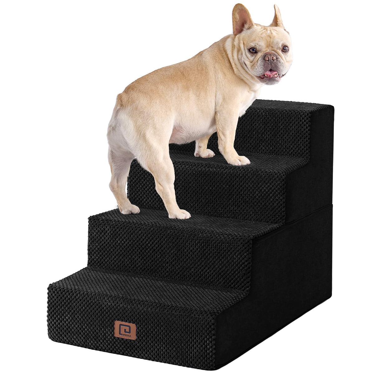 Dog Stairs for Bed 18" H (Black / Standard 15" x 24" x 18")