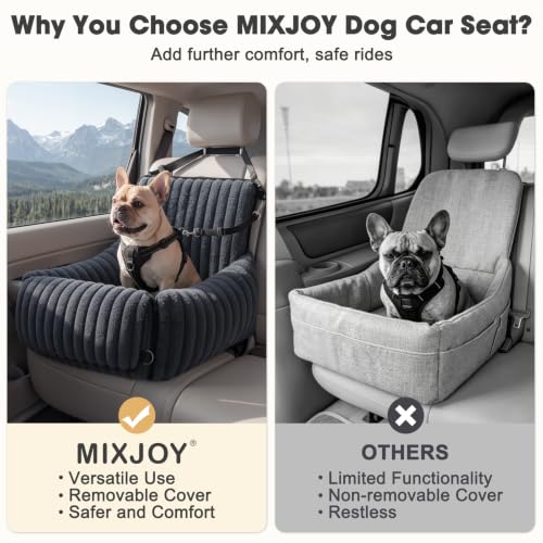 6-in-1 Dog Car Seat for Small/Medium Dogs up to 23 lbs,Grey (Grey)