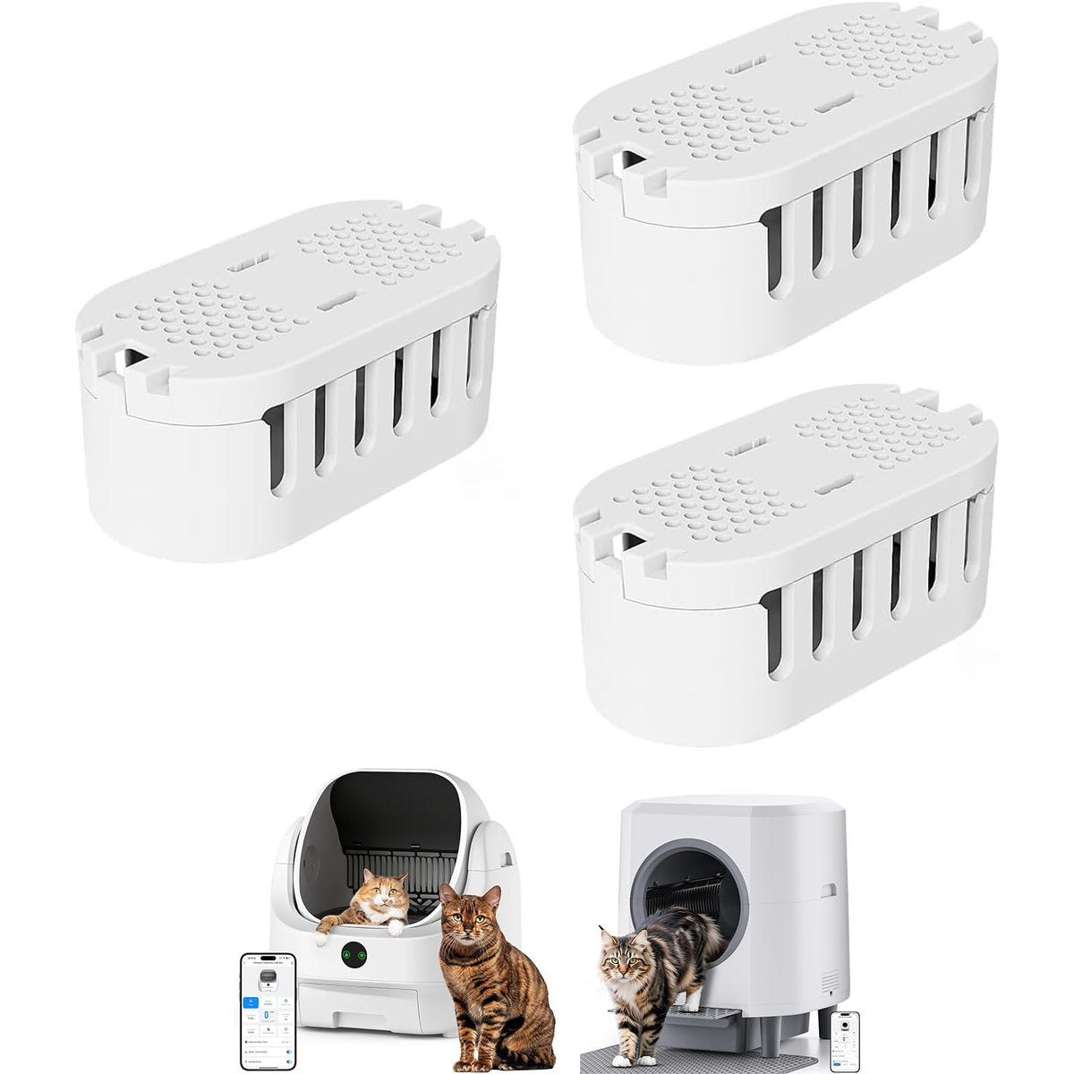 Cat Litter Box Deodorizers (White-Deodorizers)