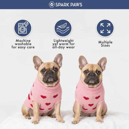 Knit Dog Sweater (Hearts / Medium)